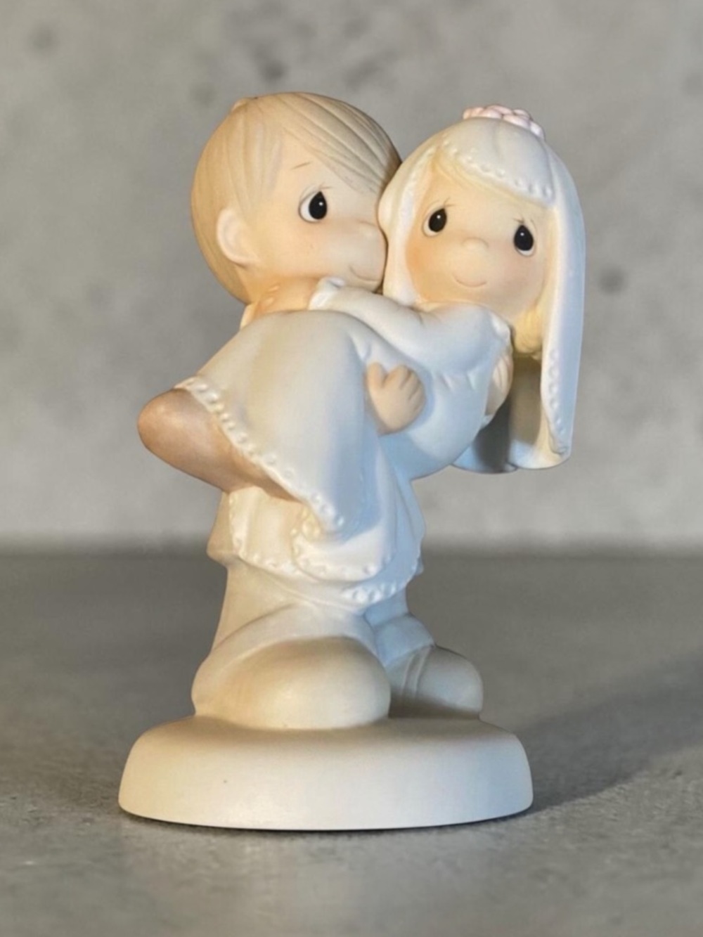 Vintage Precious Moments Jonathan & David BLESS YOU TWO 1982 Wedding Figurine